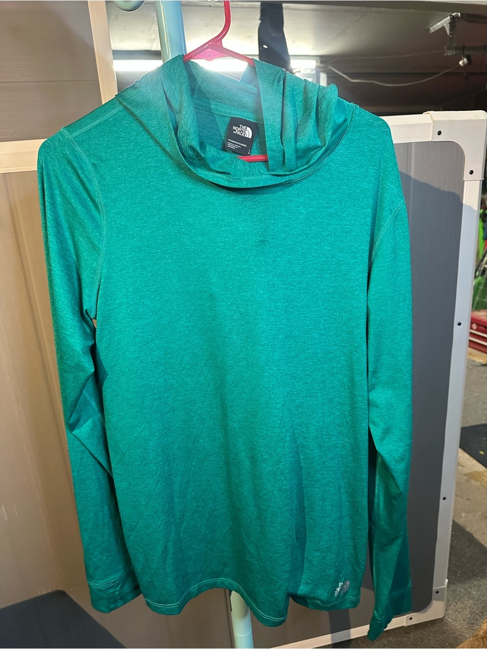 The North Face Teal Hooded Long Sleeve Top